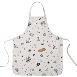 Apron with printed logo